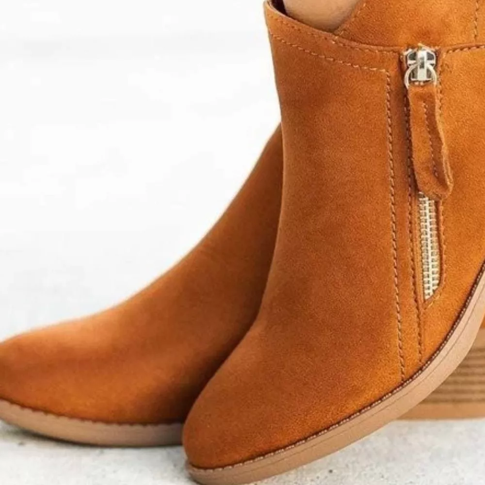 Round Toe Block Heels Boots, image 3