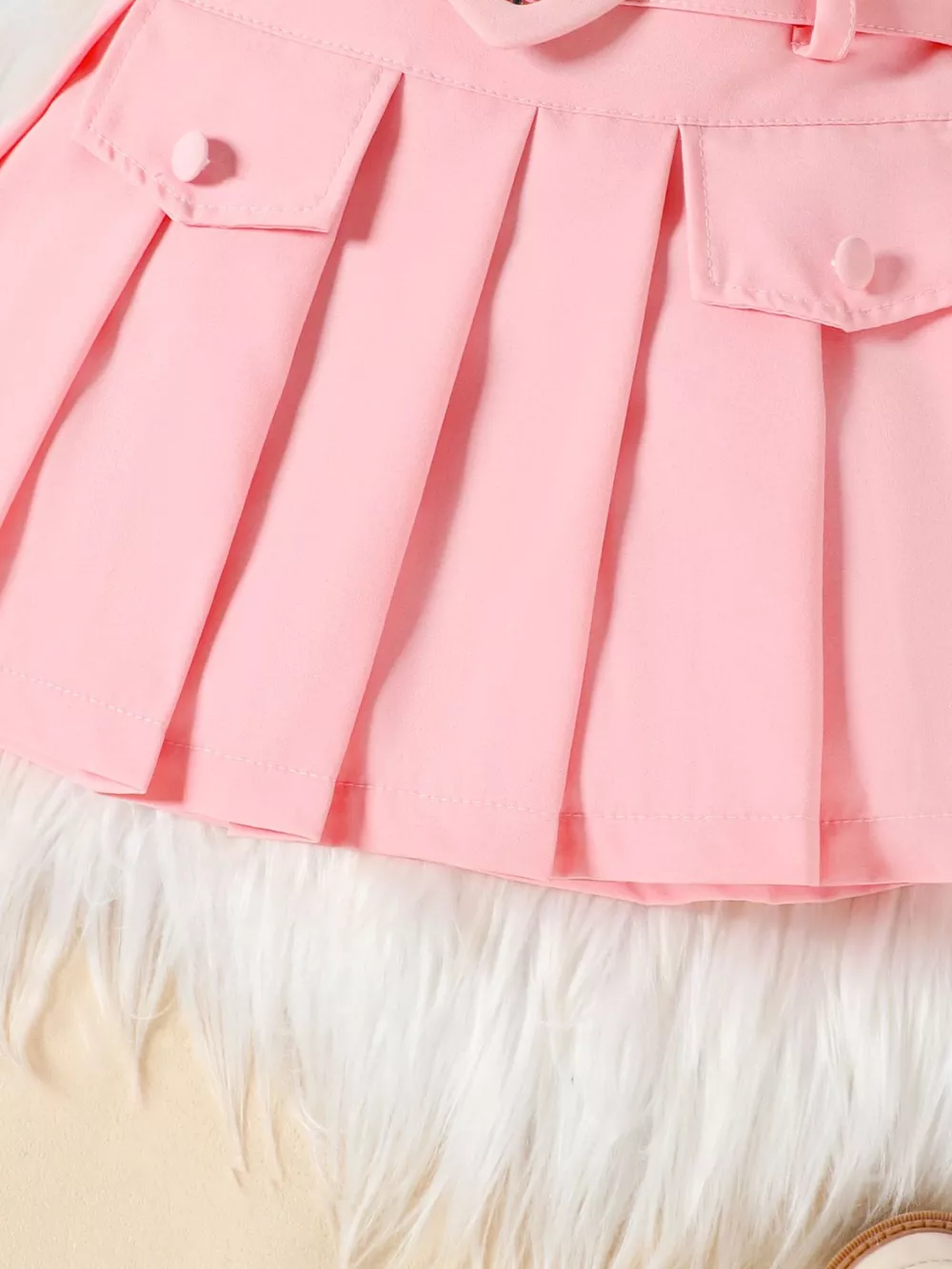 Children's Bowknot Vest & Pleated Skirt Set, image 6