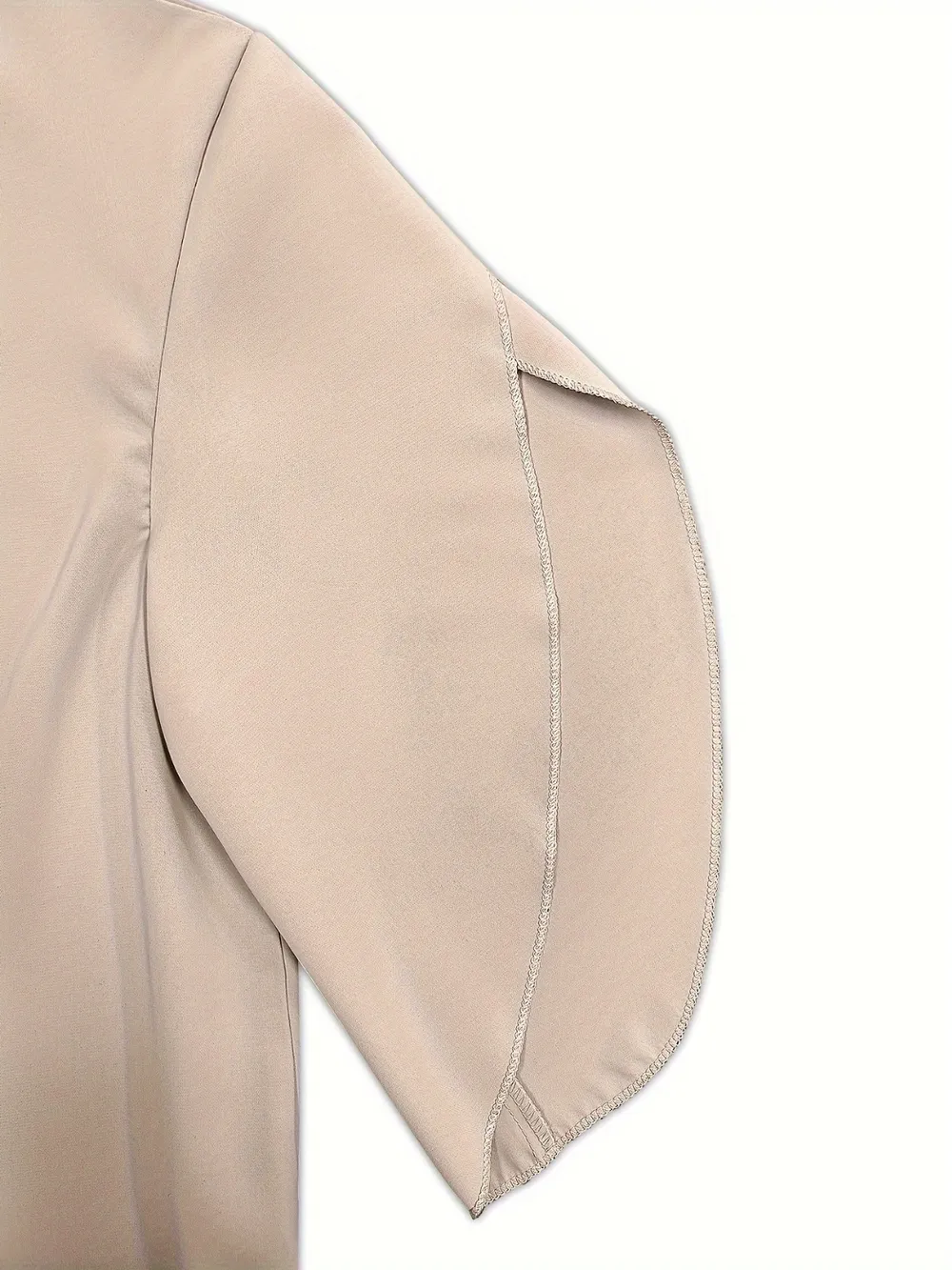 Ruched Mock Neck Half Sleeve Blouse, image 3