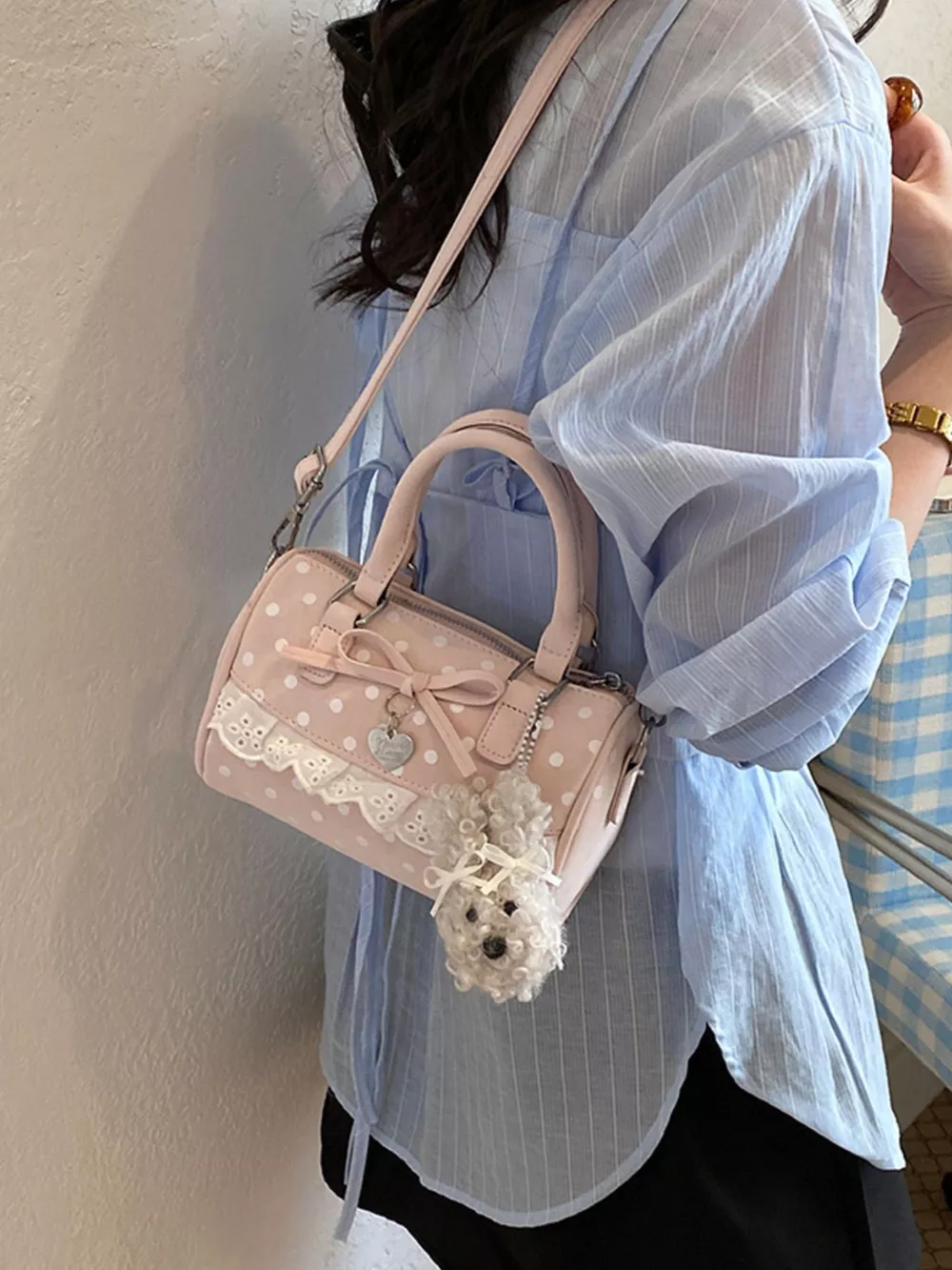 Polka Dot Bow Crossbody Bag, image 8