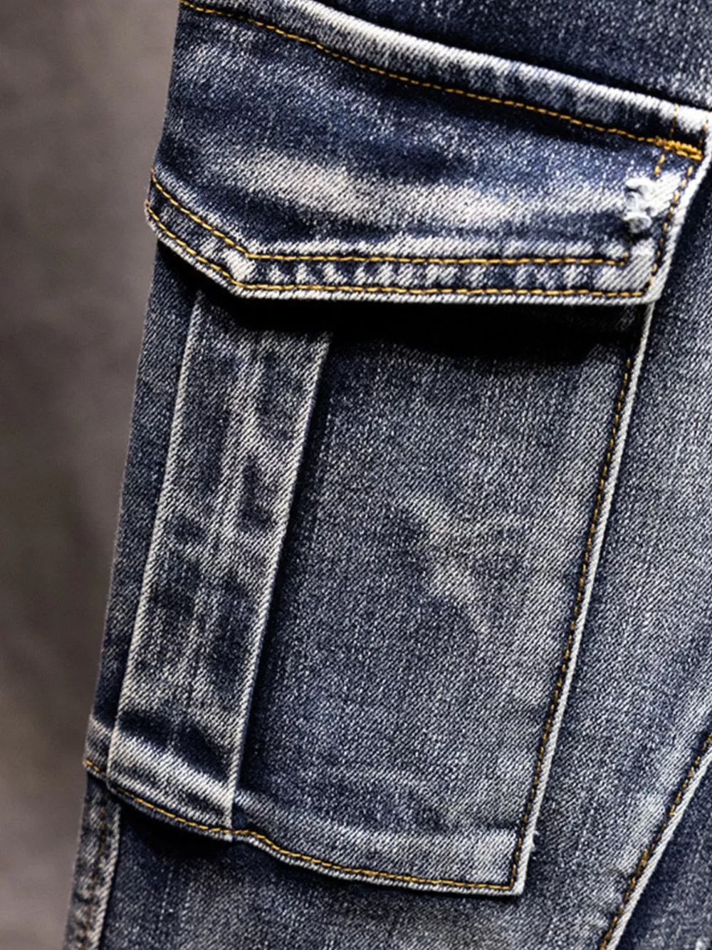 Men's Full Size Relaxed Fit Drawstring Jeans Plus Size, image 5