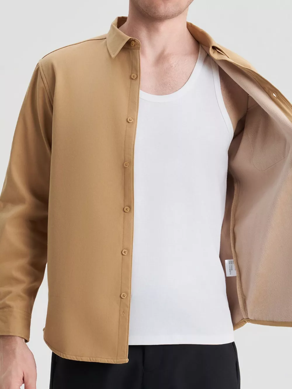 Men's Plus Size Button Up Long Sleeve Shirt, image 7