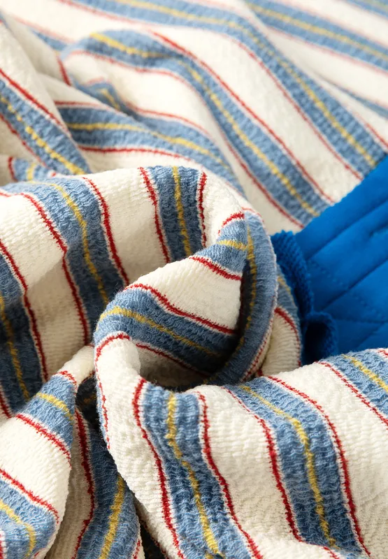 Striped Johnny Collar Long Sleeve Sweatshirt, image 9