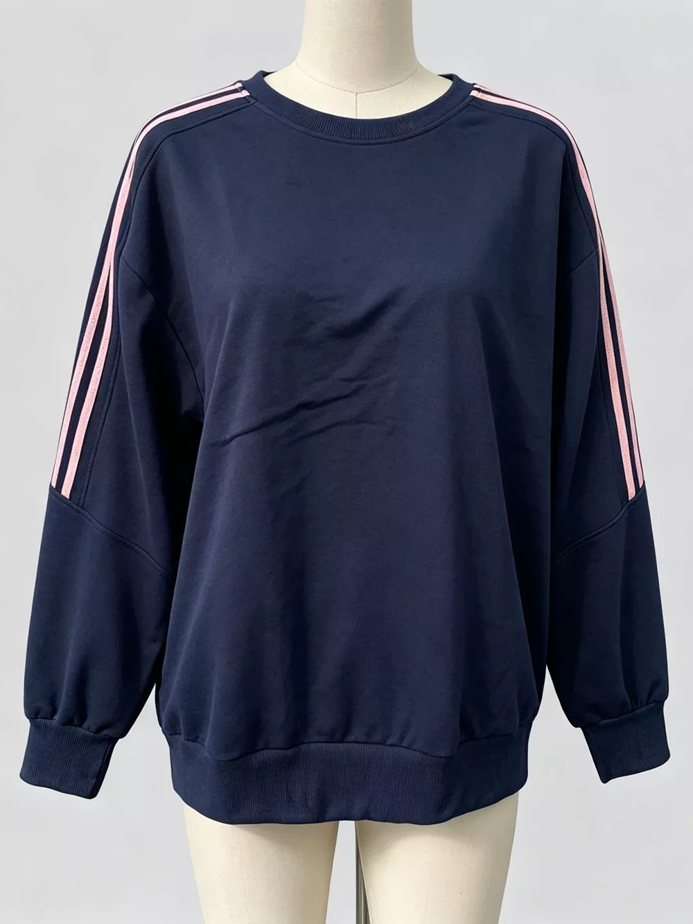 Striped Round Neck Sweatshirt, image 6