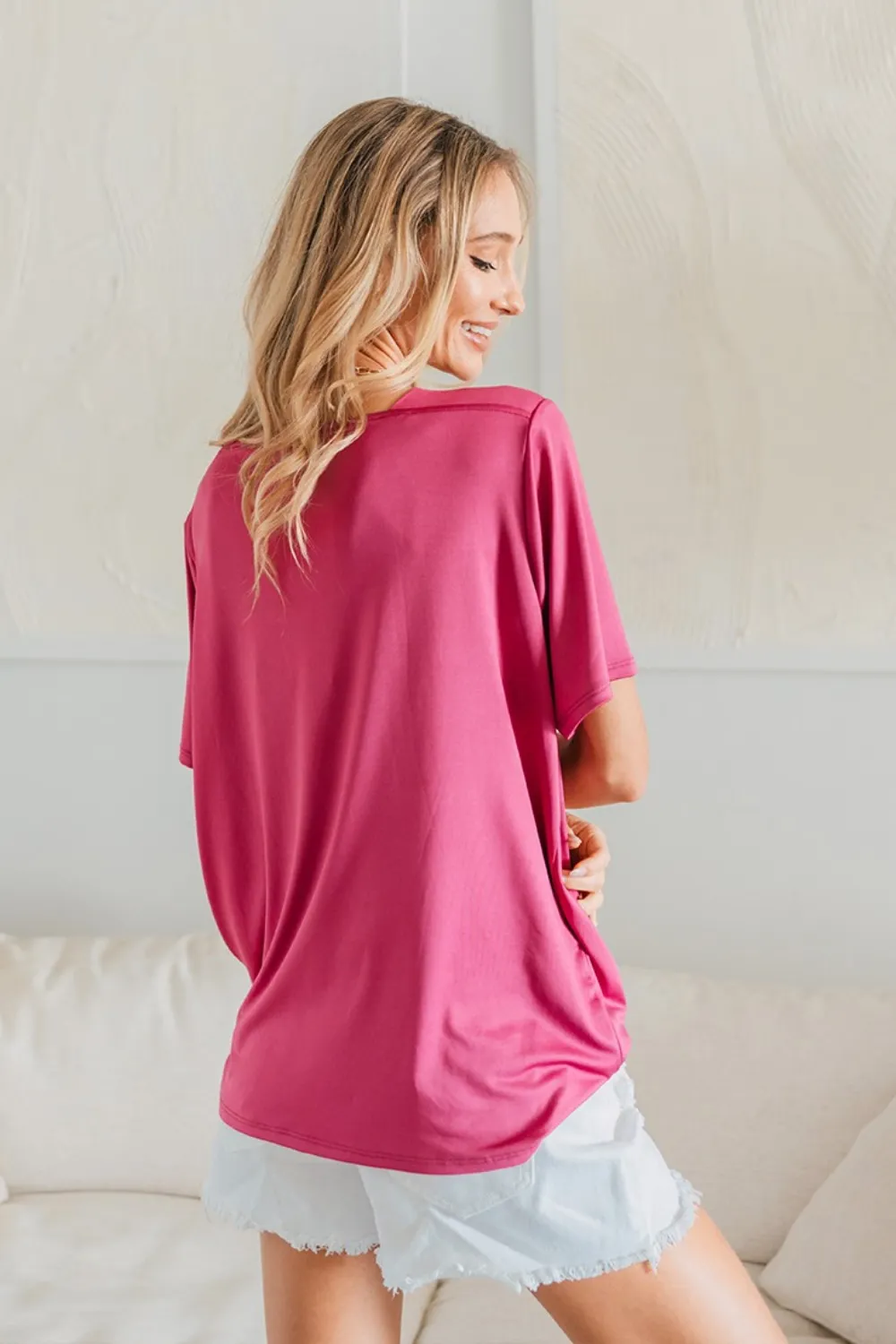Full Size Square Neck Short Sleeve Top, image 2