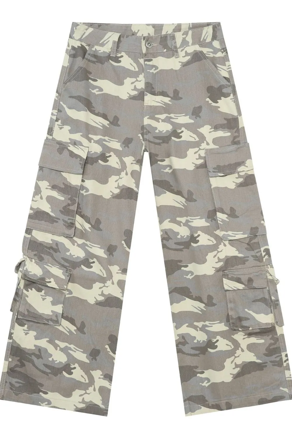 Men's Camouflage Wide Leg Cargo Jeans, image 5