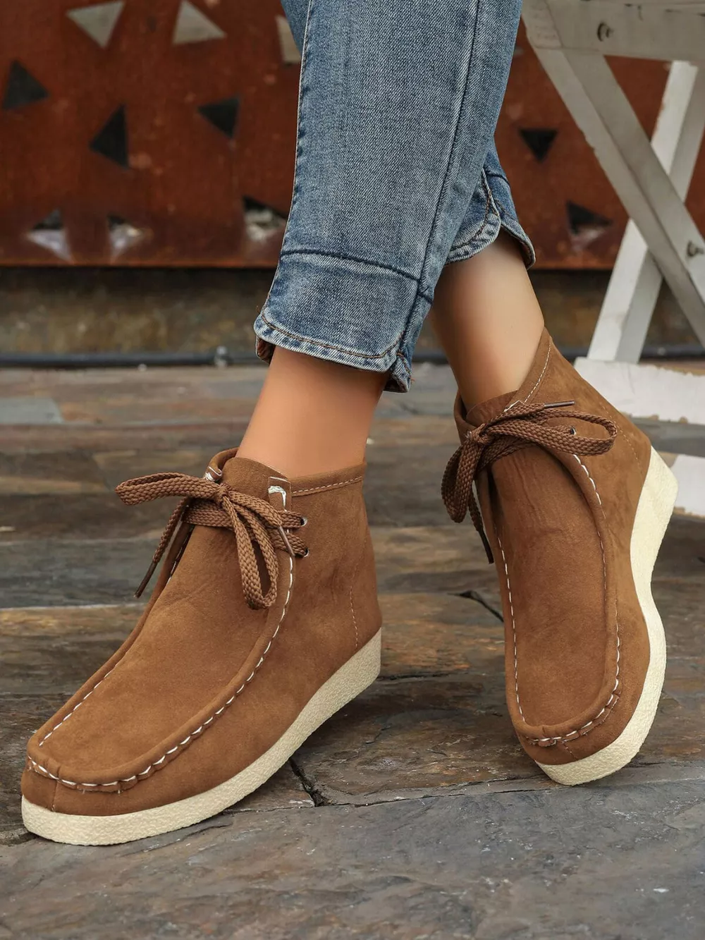 Lace Up Wedge Ankle Boots, image 7
