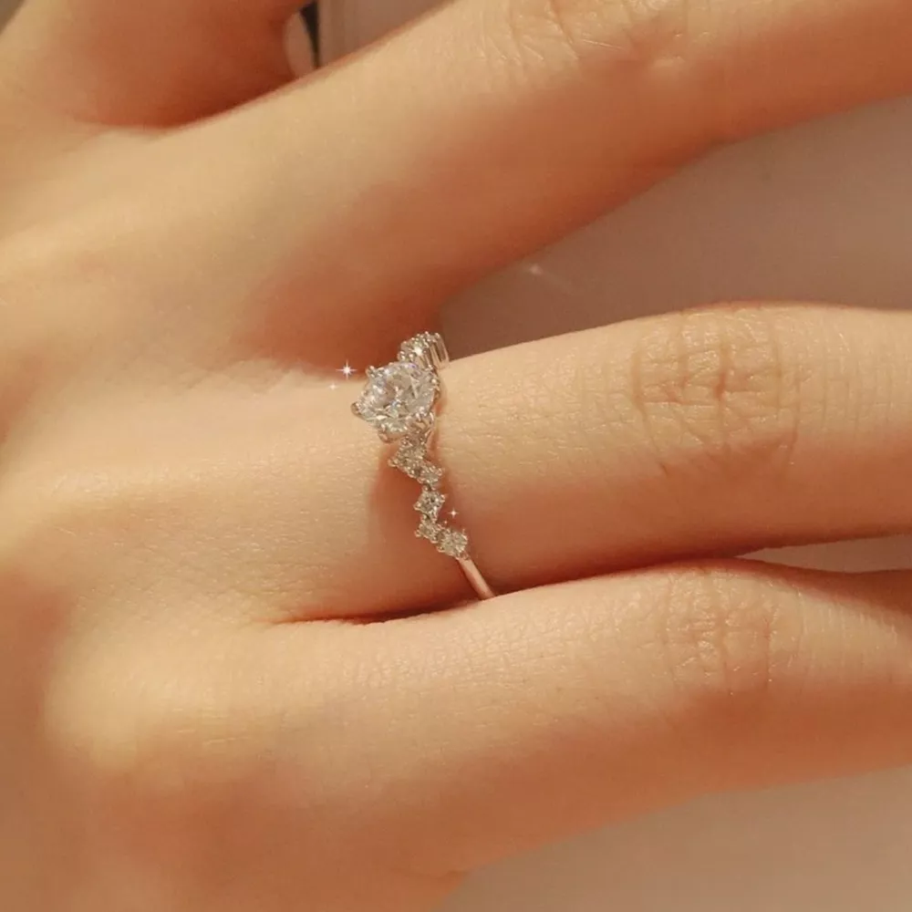 1 Carat Moissanite 925 Sterling Silver Ring, image 4