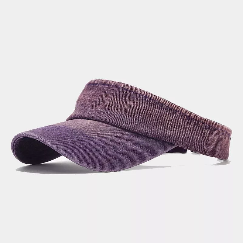 Vintage Washed Denim Sun Visor Hat, image 4