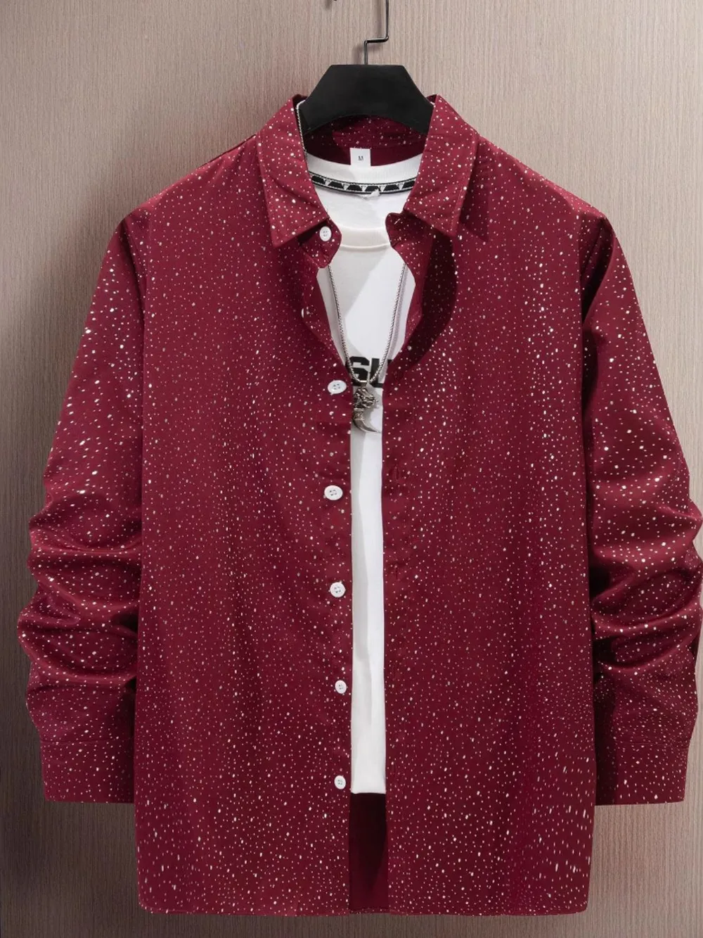 Men's Full Size Button Up Long Sleeve Shirt Plus Size, image 5