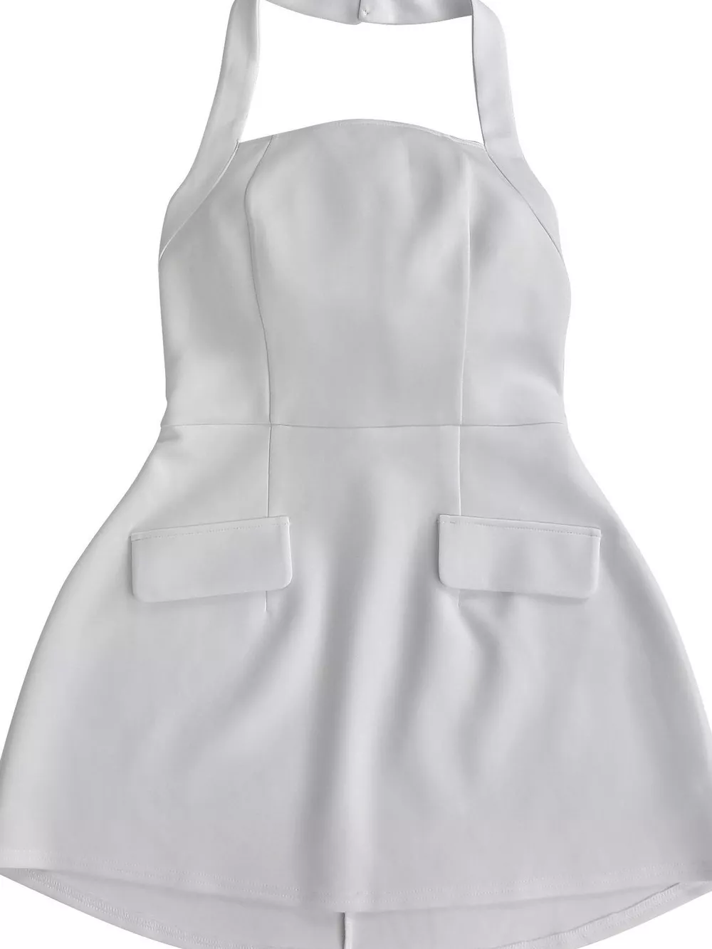 Halter Neck Mini Dress with Flap Pocket Detail, image 7