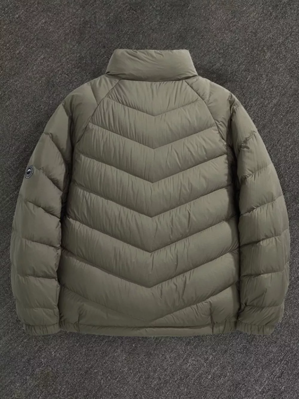 Men's Plus Size Zip Up Stand Collar Down Jacket, image 3
