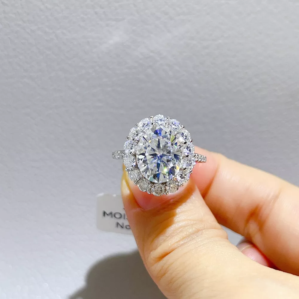 5 Carat Moissanite 925 Sterling Silver Ring, image 3