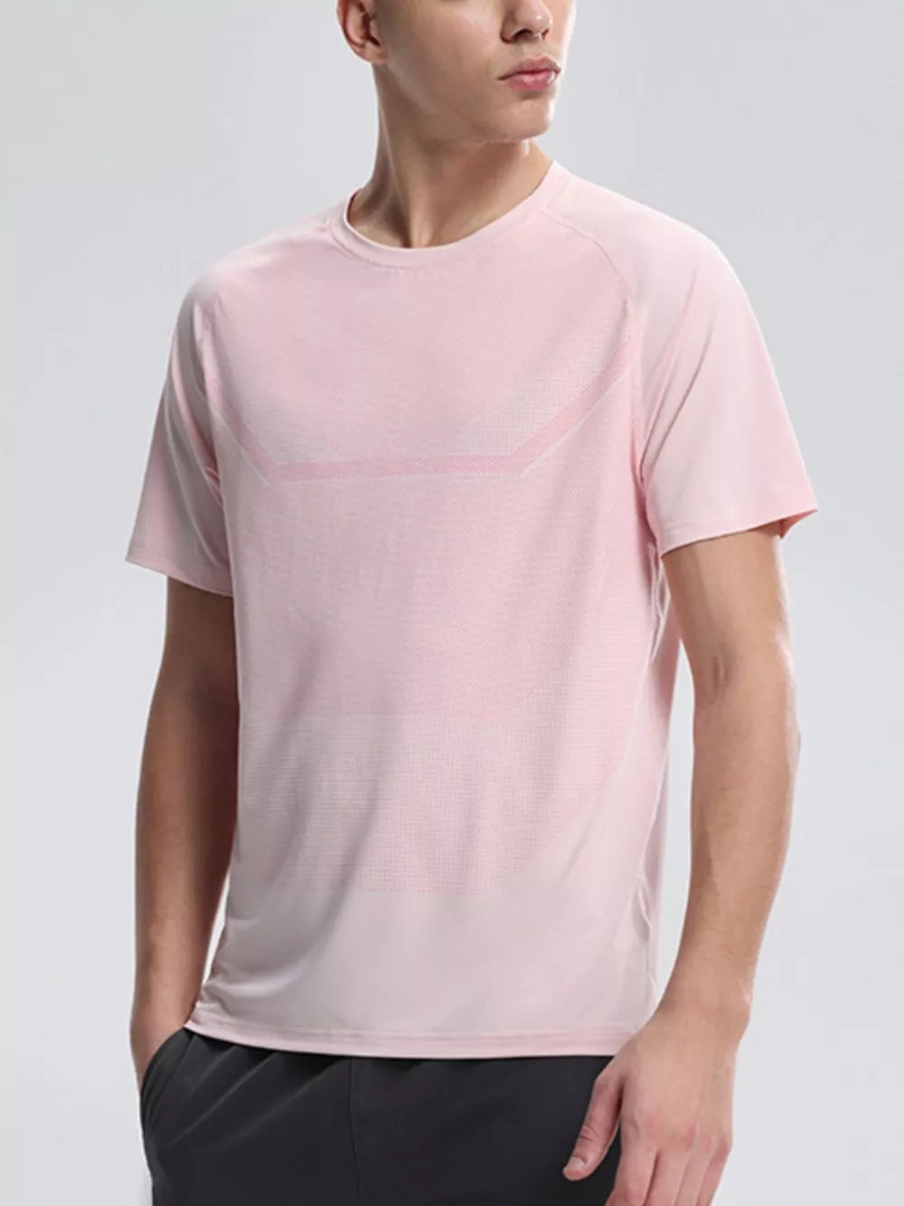 Men's Plus Size Round Neck Athletic T-Shirt, image 8
