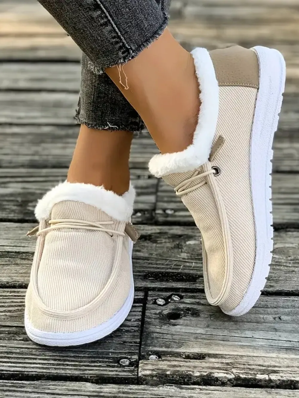 Fluff Round Toe Flat Slip-Ons, image 3