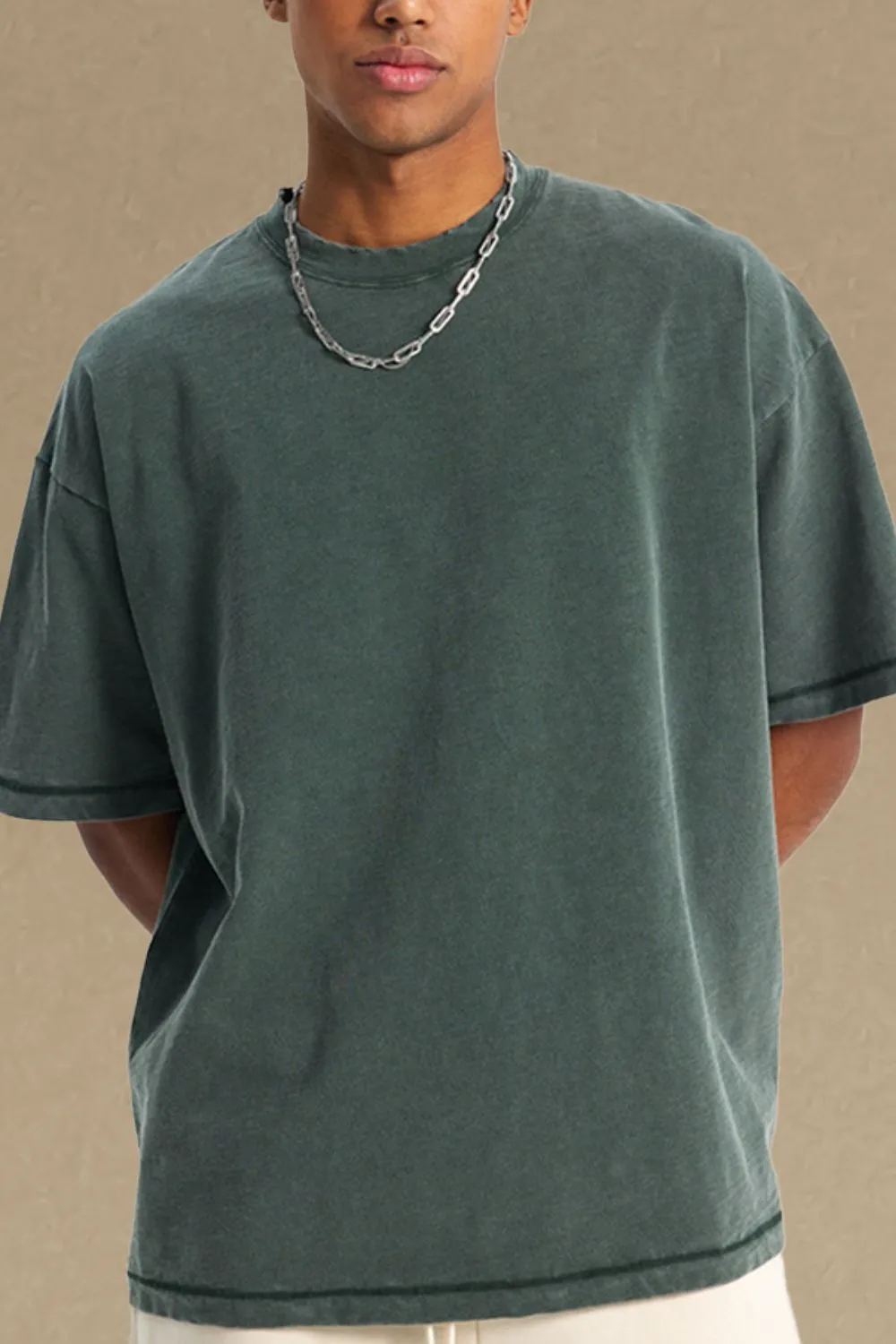 Men's Round Neck Half Sleeve T-Shirt, image 3