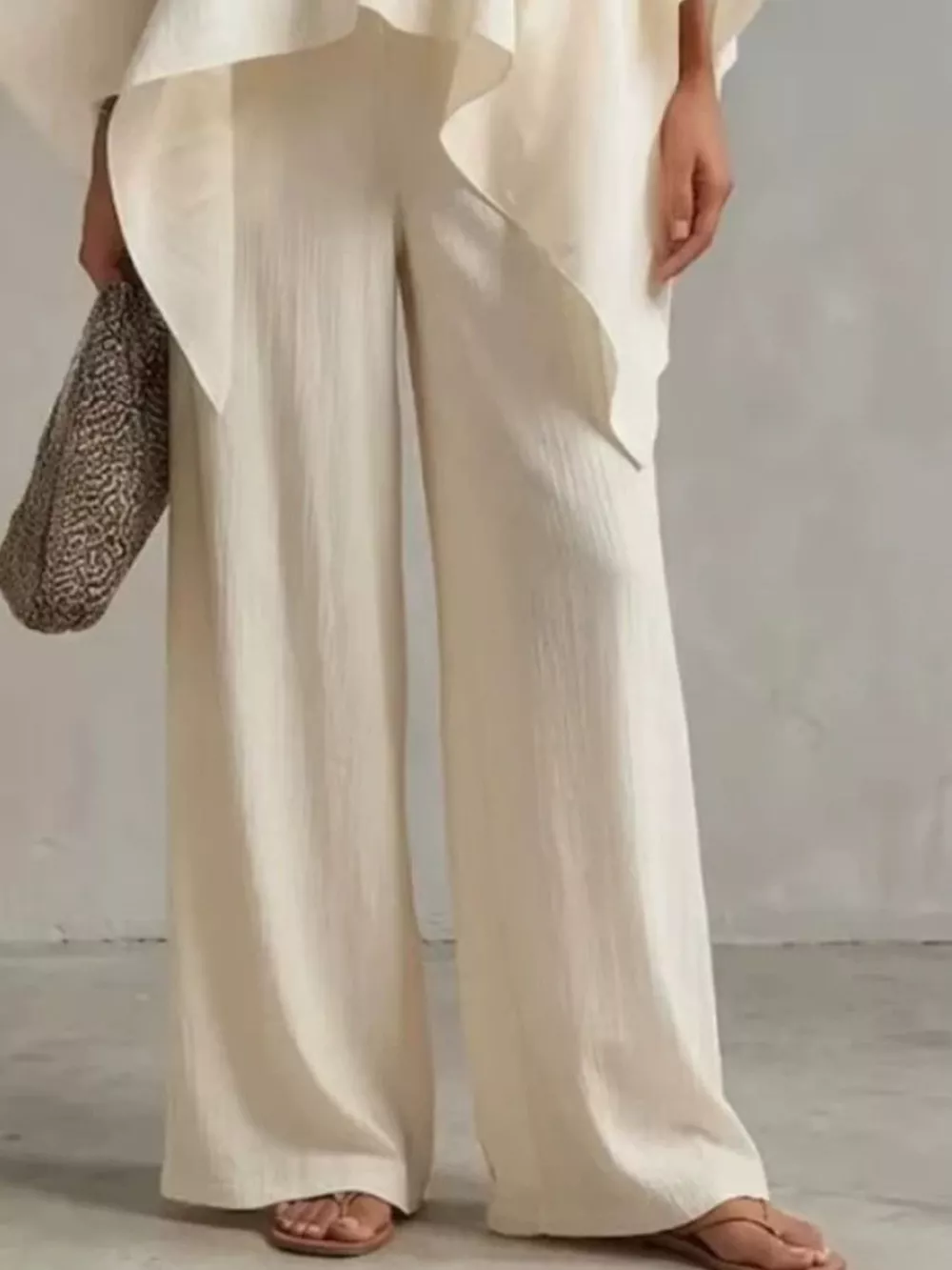 Loose Fit V-Neck Top and Pants Two-Piece Set, image 6