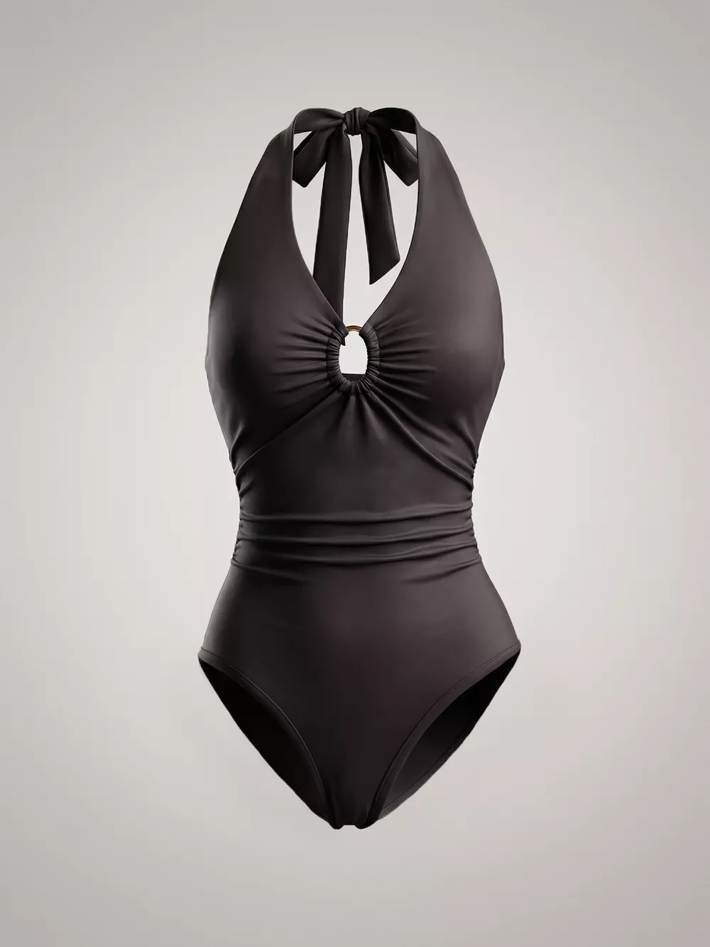 Halter Neck Ruched Bodysuit