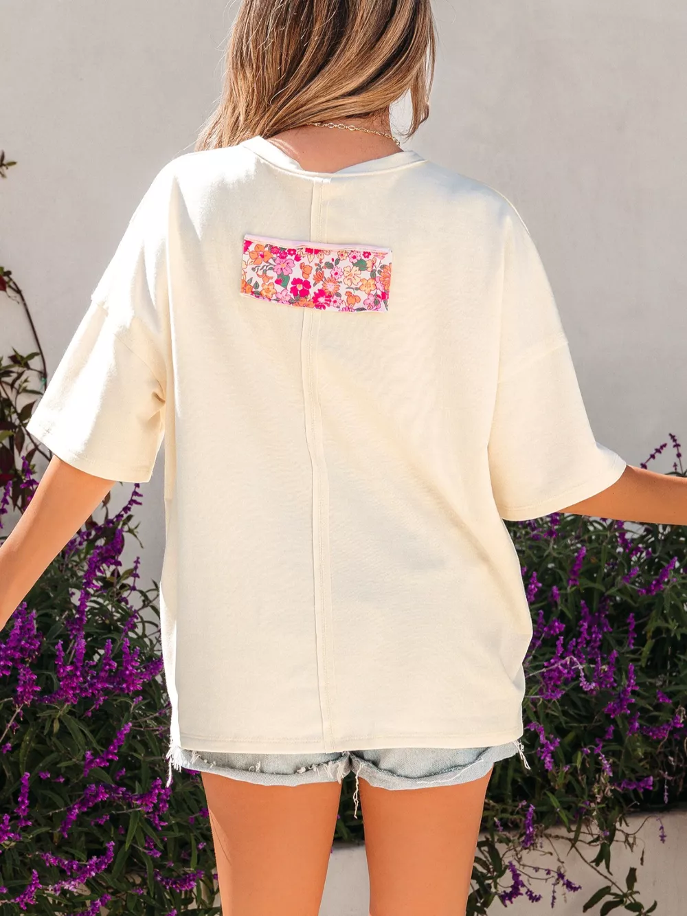 Floral Half Sleeve Oversized Top, image 3