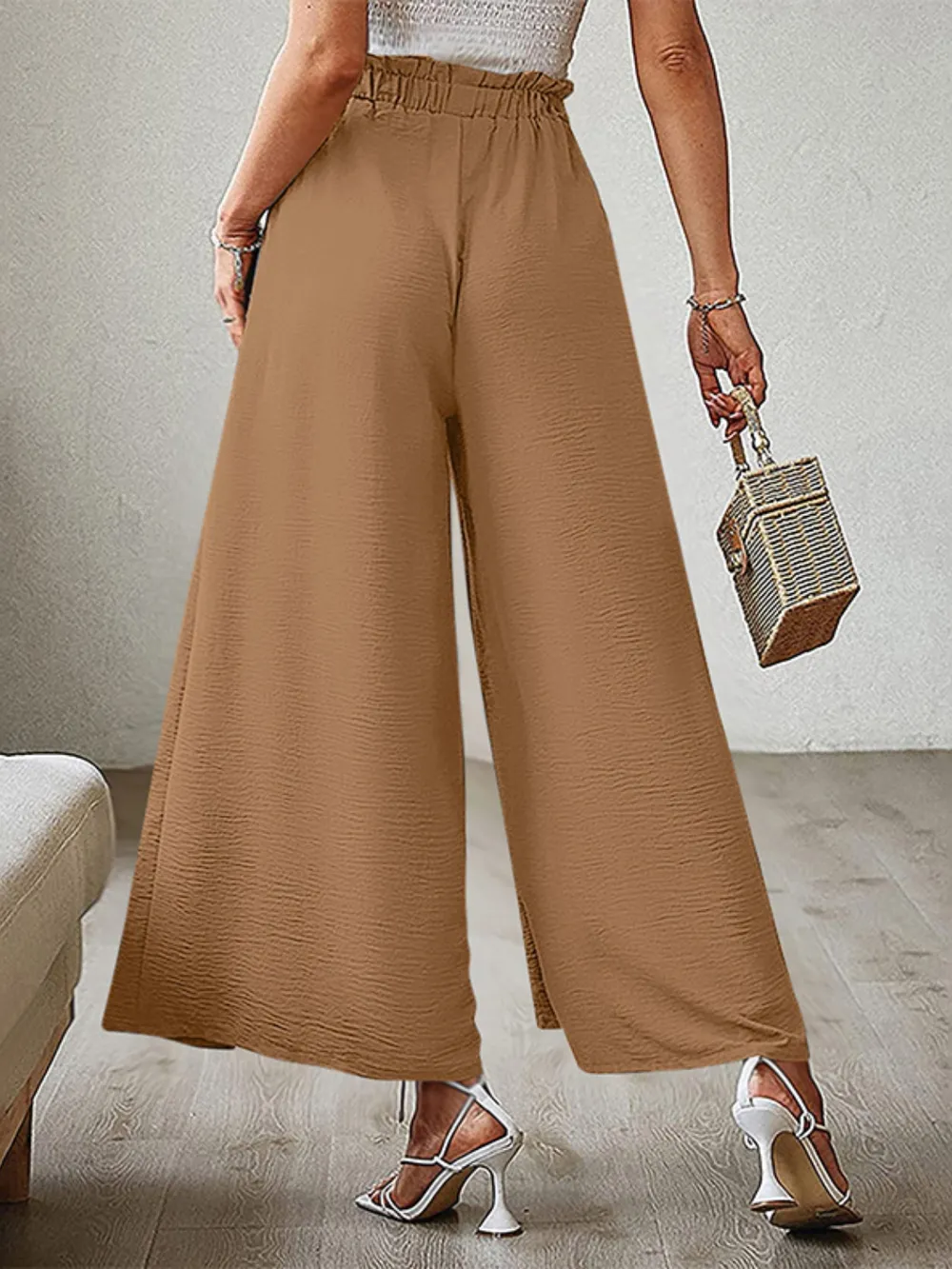 Tied Slit Wide Leg Pants, image 16
