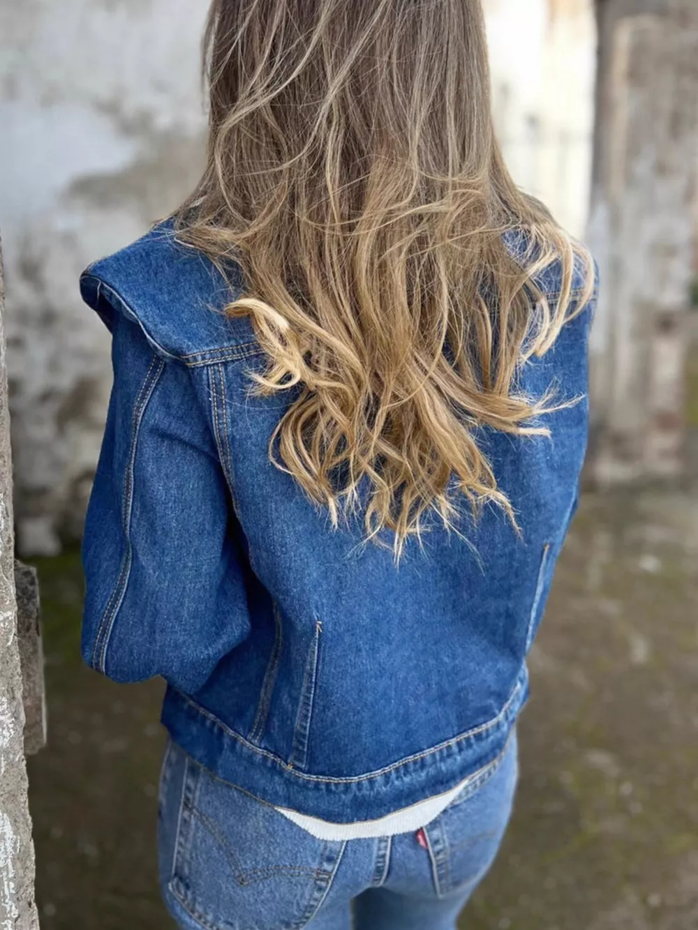 Plus Size Button Up Chest Pockets Denim Jacket, image 4