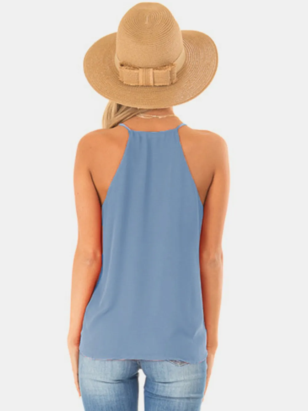 Full Size Surplice Spaghetti Strap Top, image 9