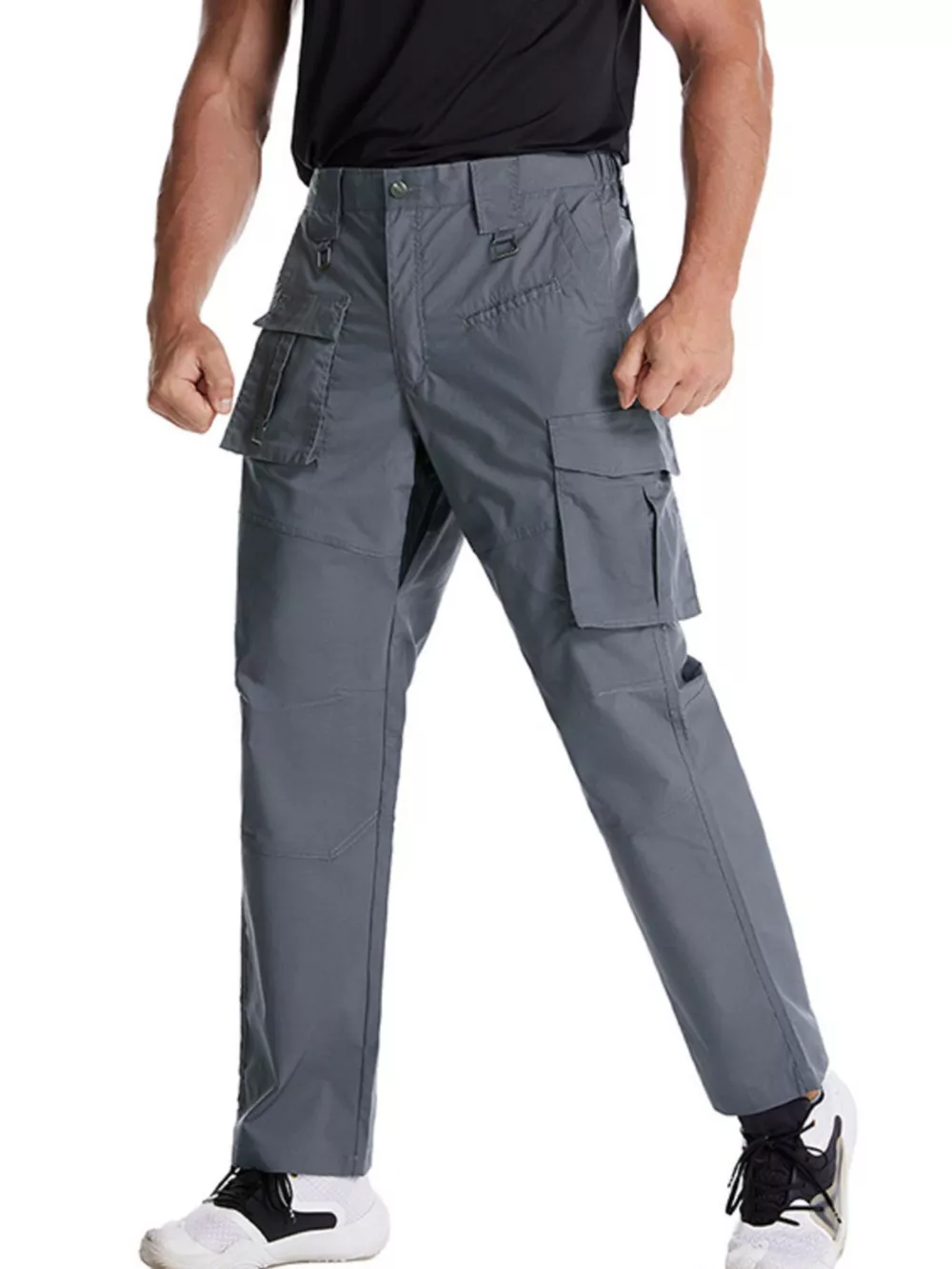 Men's Multi-Pocket Relaxed Fit Cargo Pants, image 2