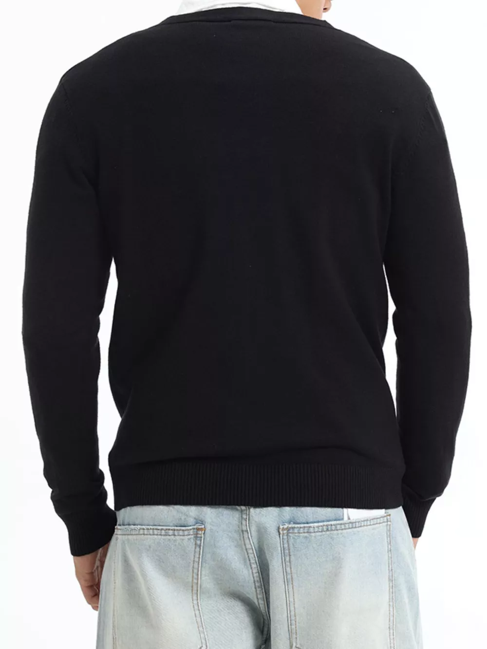 Men's Plus Size Button-Down Knit Cardigan, image 13