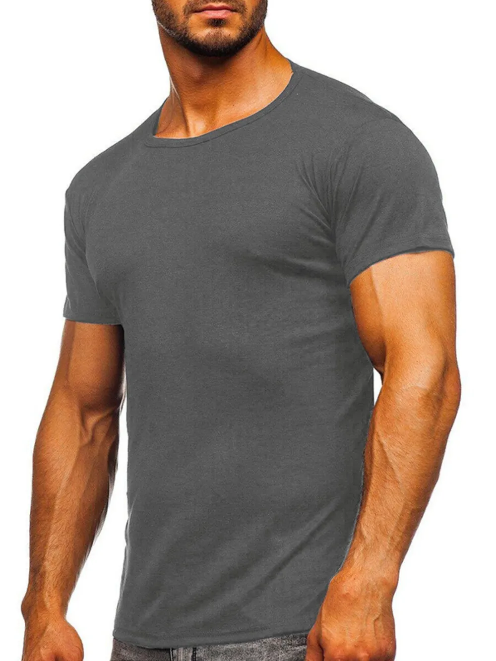 Men's Full Size Classic Fitted Crew Neck T-Shirt Plus Size, image 7