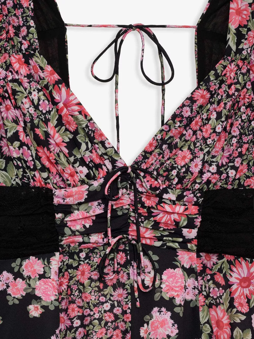 Ruffled Floral Print Half Sleeve Dress, image 4
