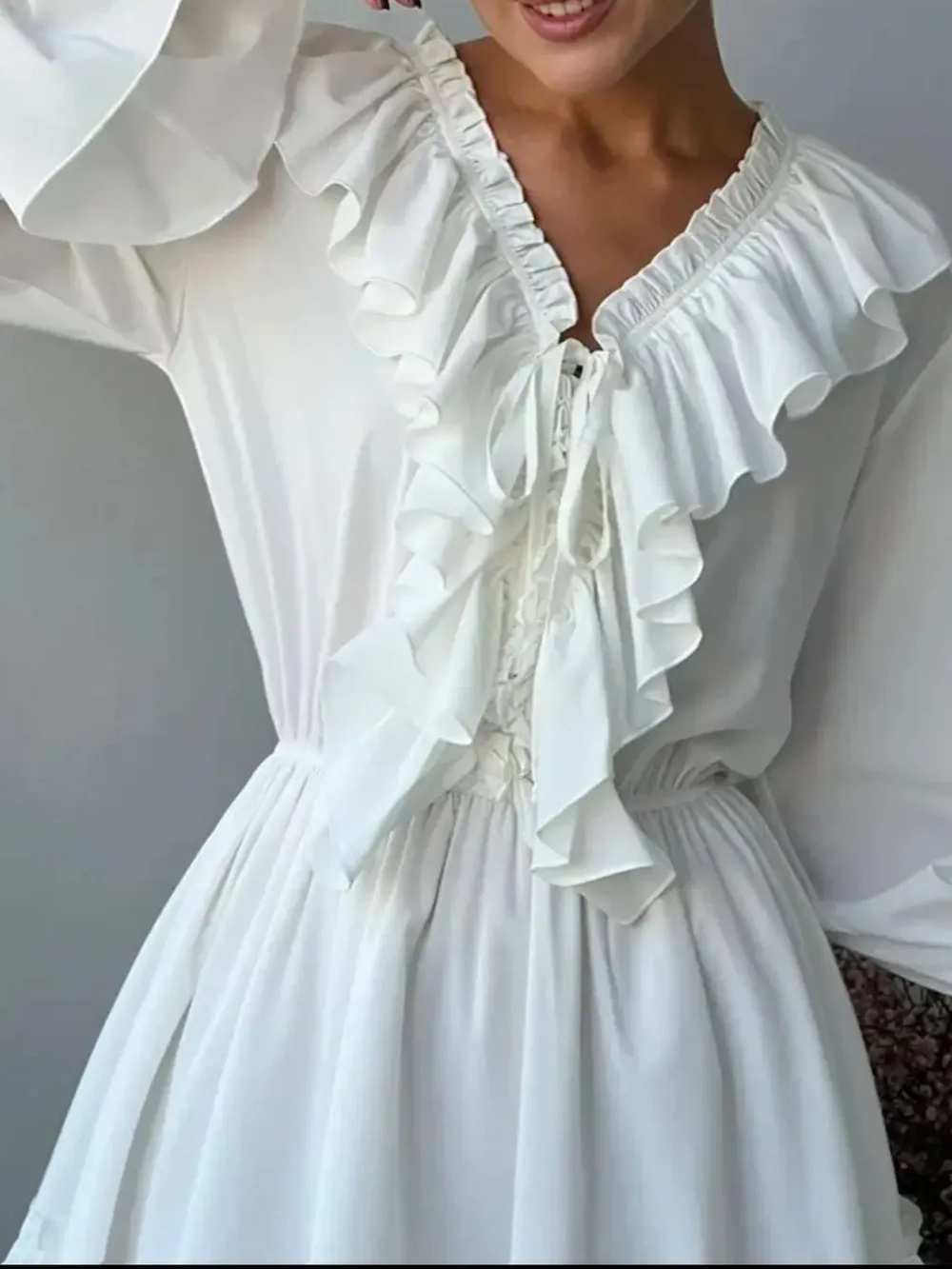 Ruffle Flounce Sleeve Mini Dress, image 13
