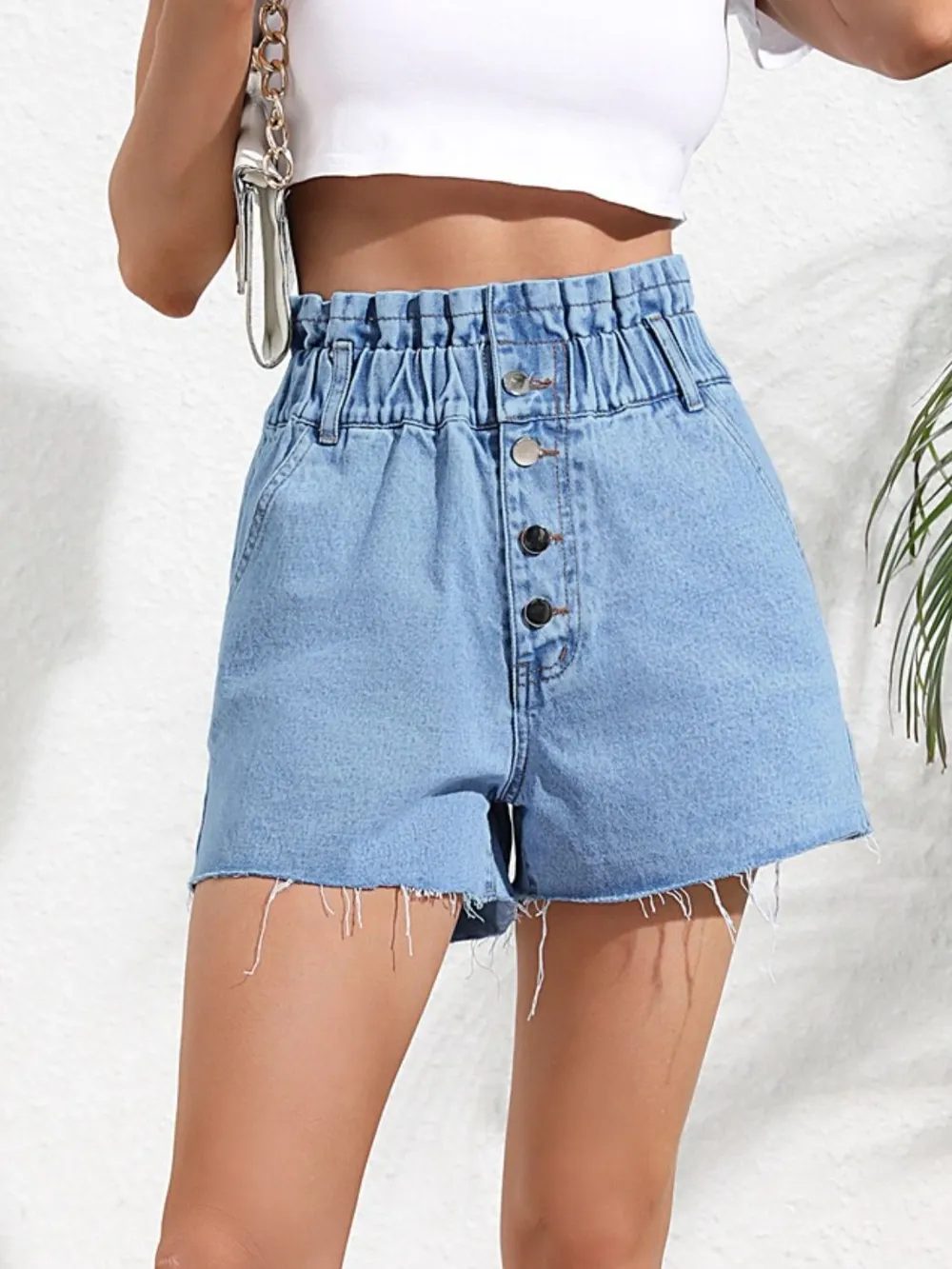 Denim Shorts with Pockets, image 6
