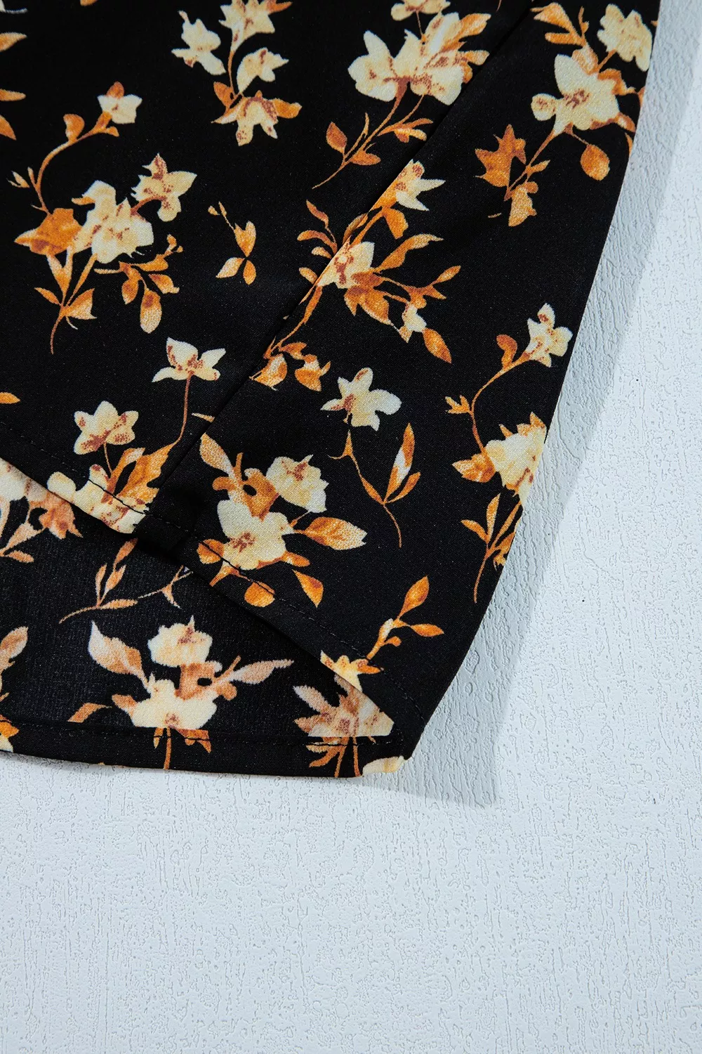 Floral Print Smocked Waist Long Sleeve Blouse, image 5