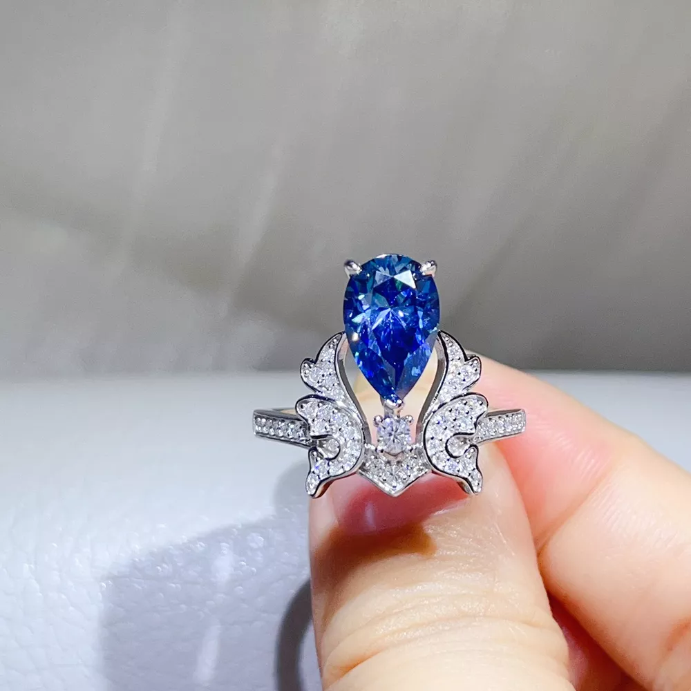 3 Carat 925 Sterling Silver Moissanite Ring, image 4