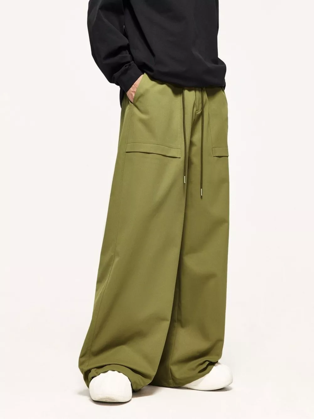 Men's Wide Leg Cargo Pants, image 2