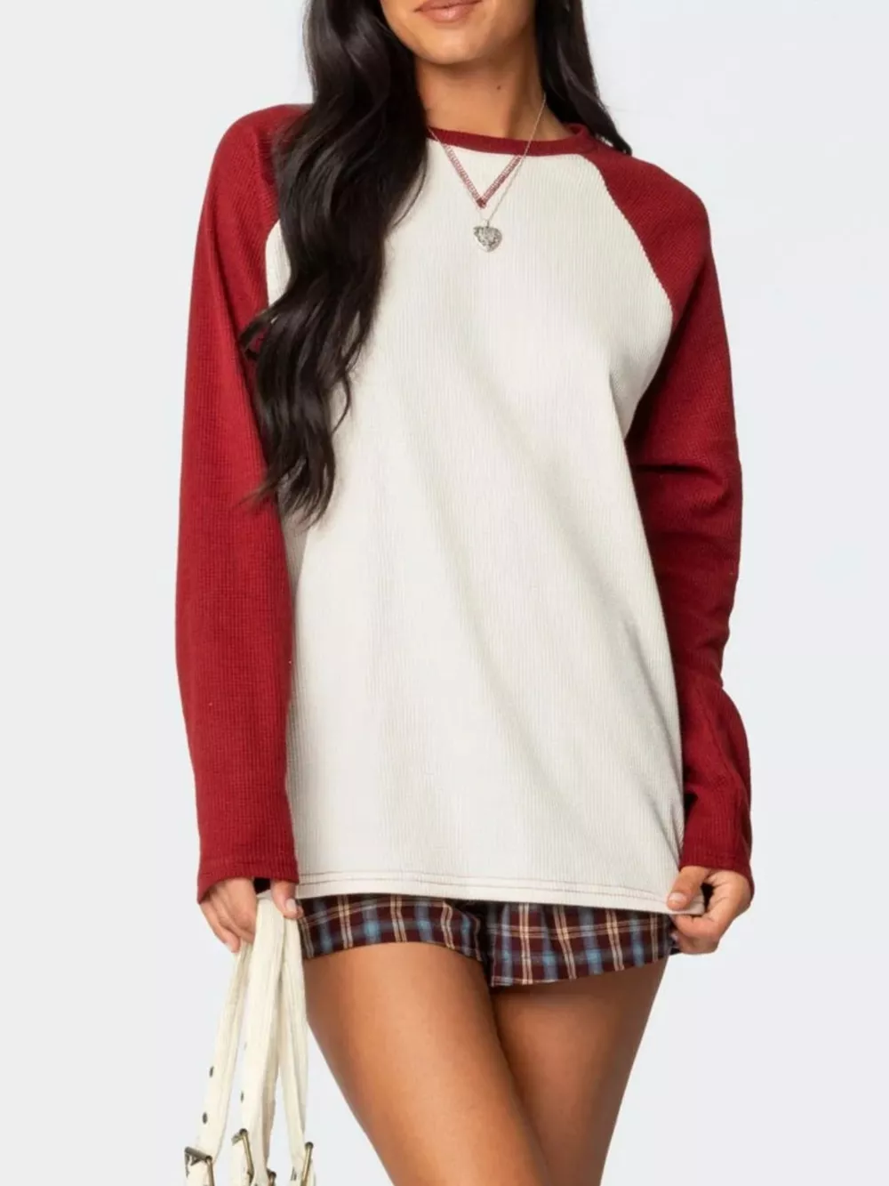 Color-Block Raglan Long Sleeve T-Shirt, image 13