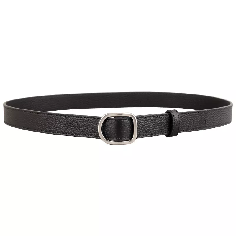 Leather Belt with Silver Buckle, image 5