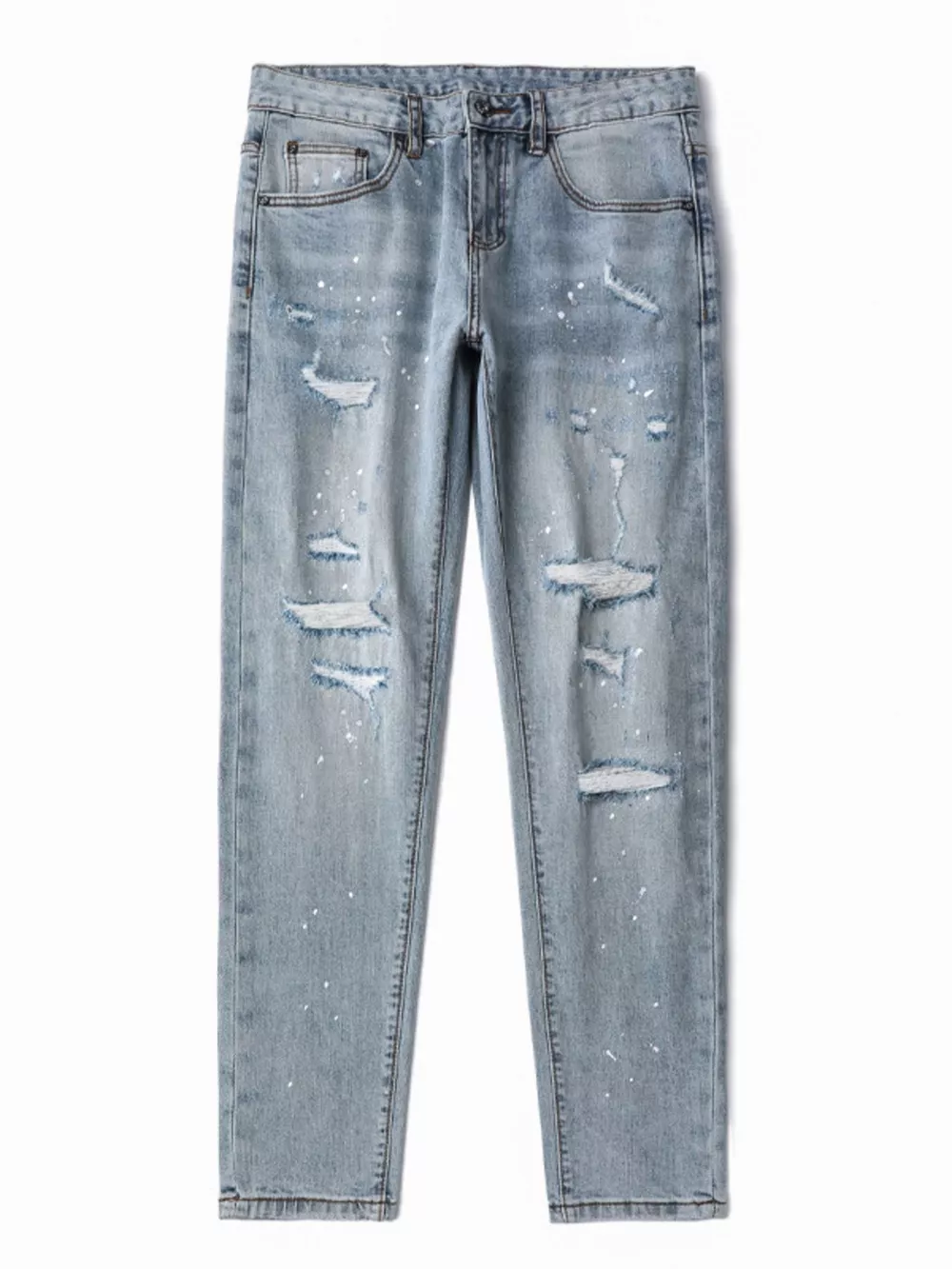 Men's Distressed Slim Fit Jeans, image 8
