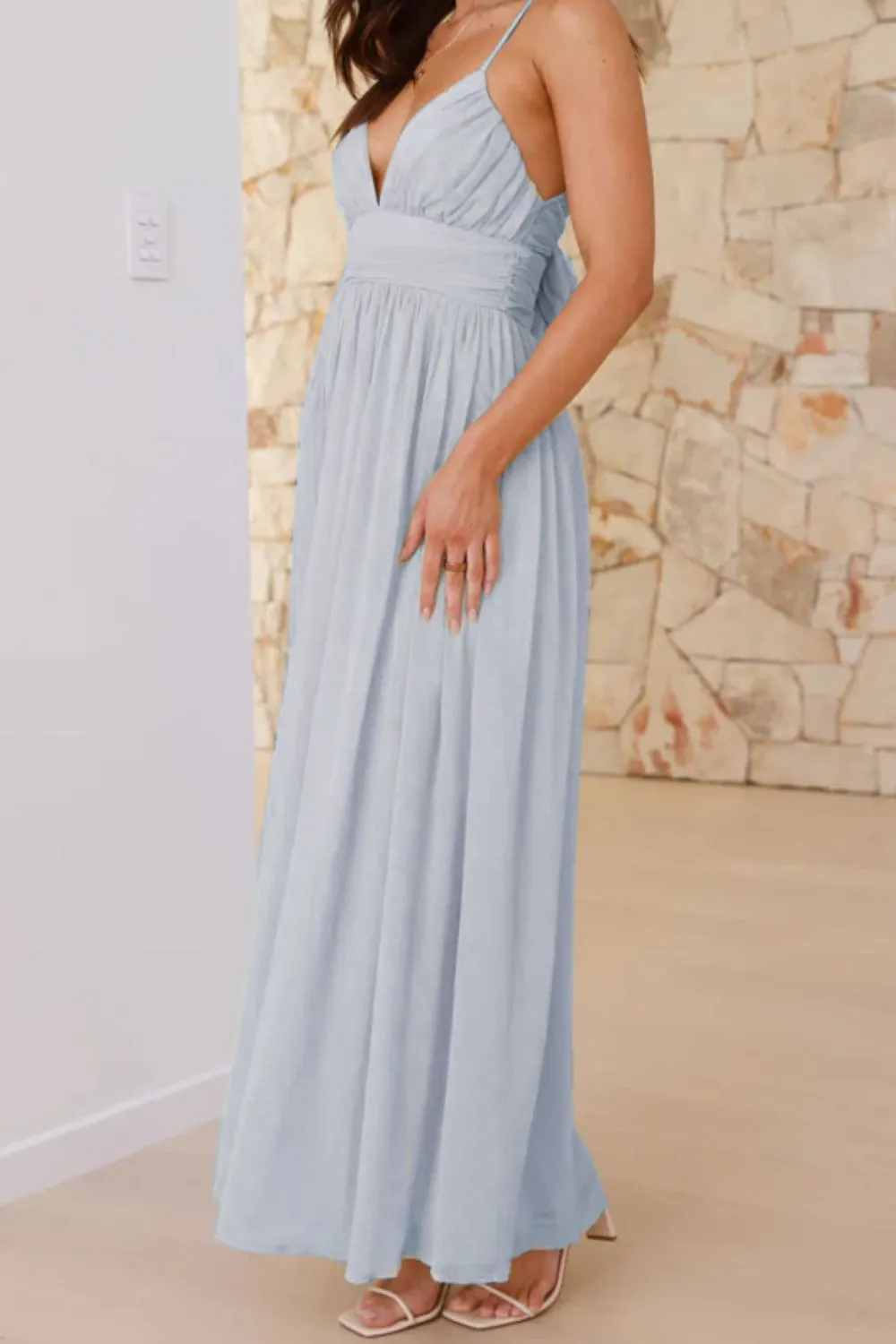 Ruched V-Neck Cami Dress, image 7