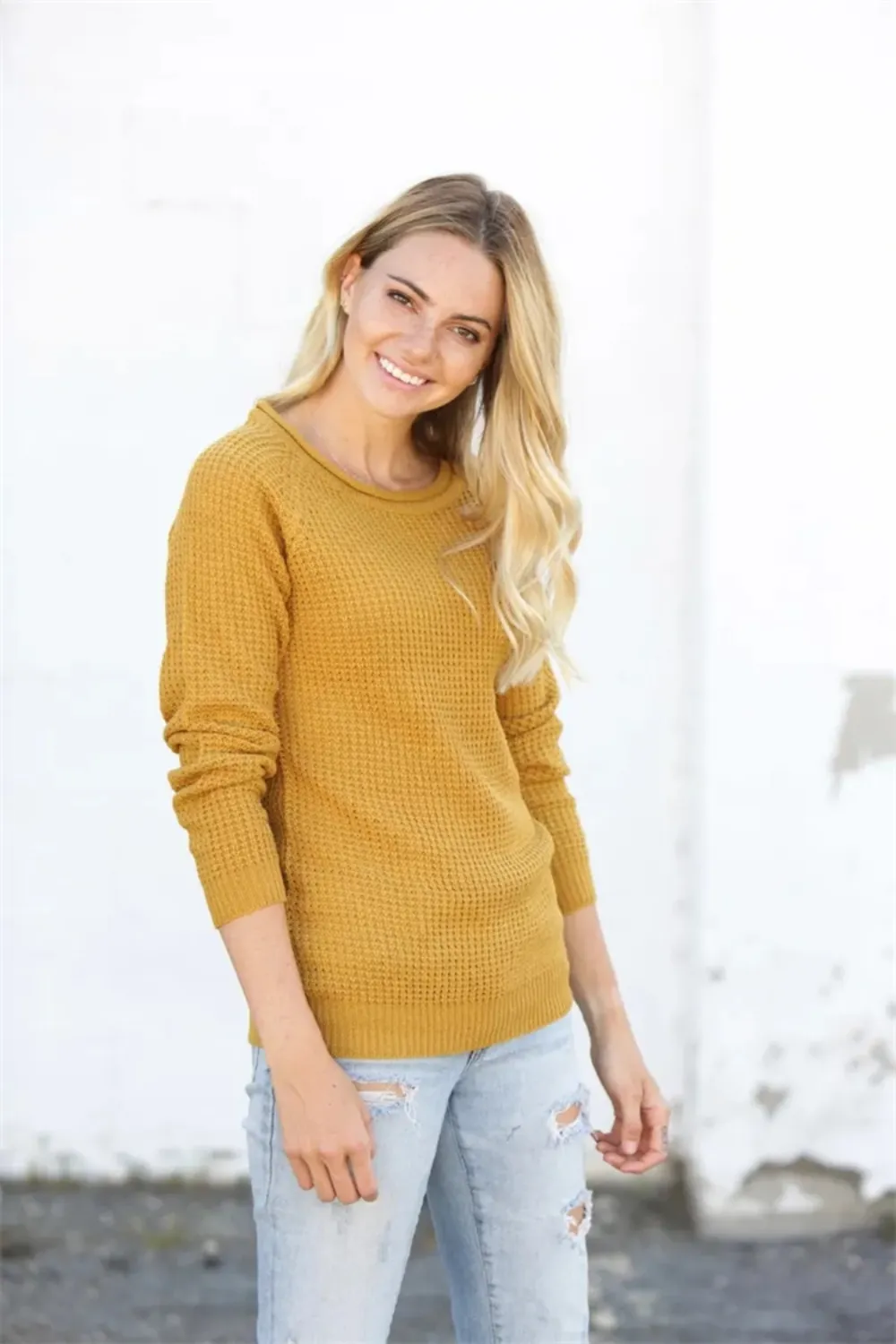 Round Neck Raglan Sleeve Sweater, image 4