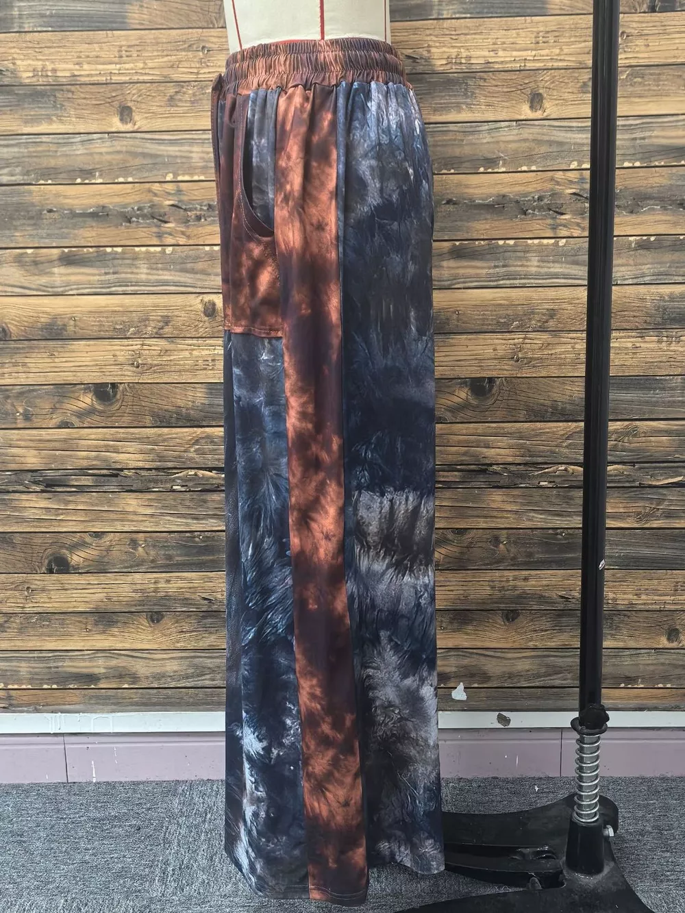 Full Size Tie-Dye Wide Leg Casual Pants Plus Size, image 4