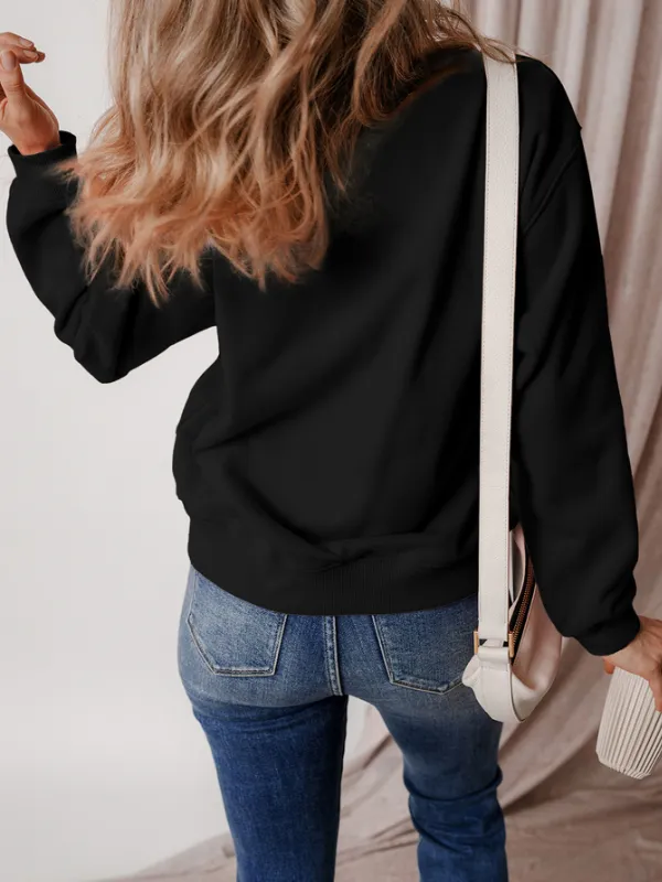 MERRY CHRISTMAS Dropped Shoulder Long Sleeve Sweatshirt, image 3