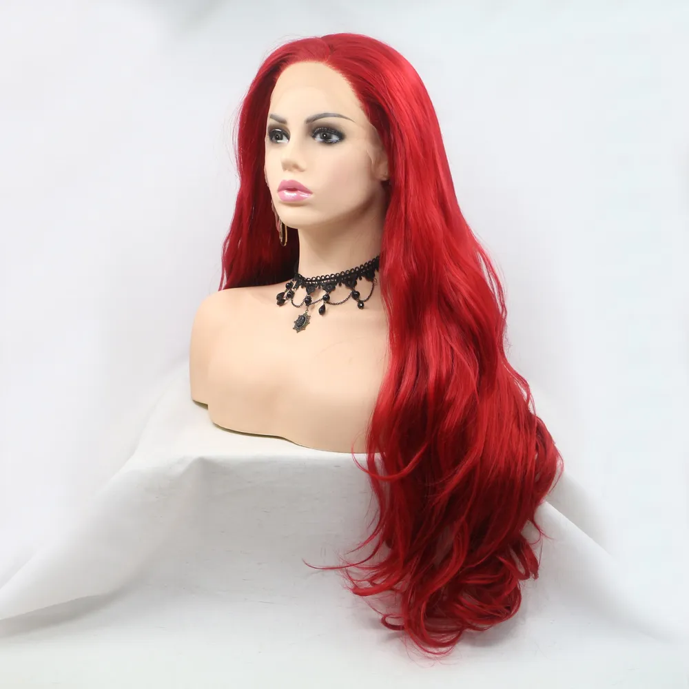 13*3" Lace Front Wigs Synthetic Long Wavy 24" 130% Density, image 3
