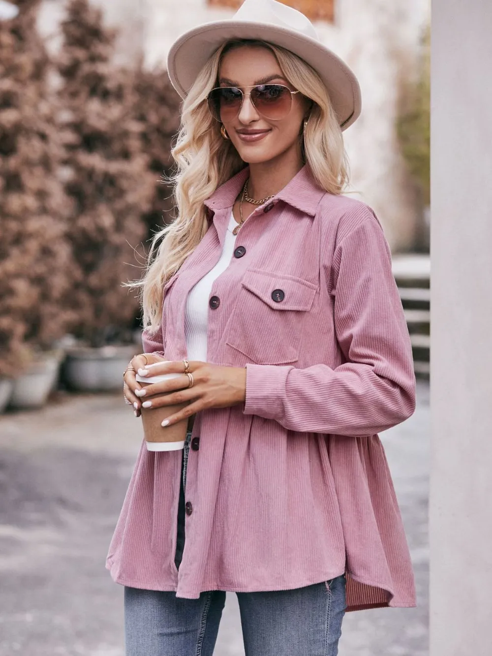 Collared Neck Long Sleeve Shirt, image 3
