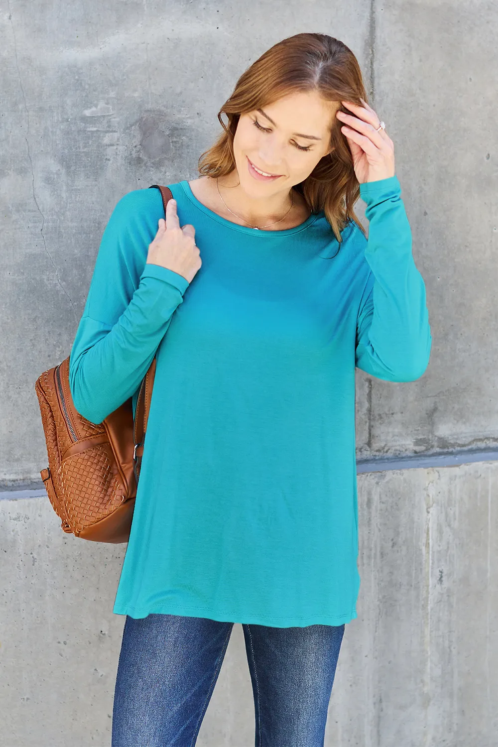 Full Size Round Neck Dropped Shoulder T-Shirt, image 16