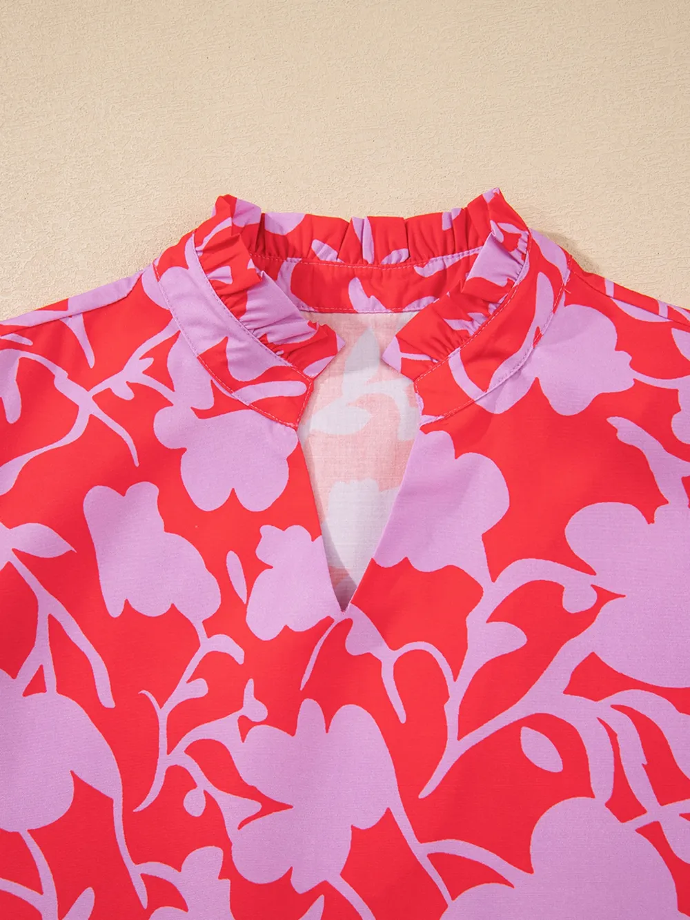 Floral Print Ruffle Hem Shirt Dress, image 7