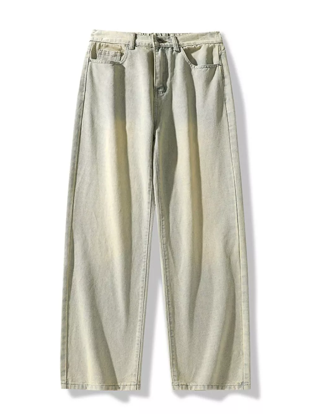 Men's Full Size Vintage Wash Wide Leg Jeans Plus Size, image 5