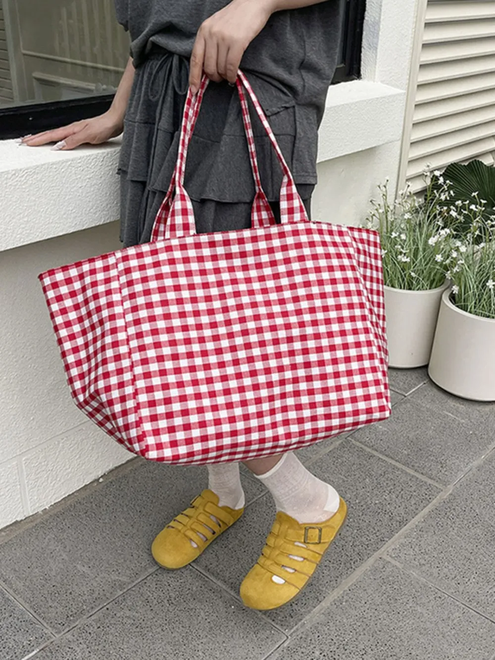 Classic Plaid Tote Bag, image 4
