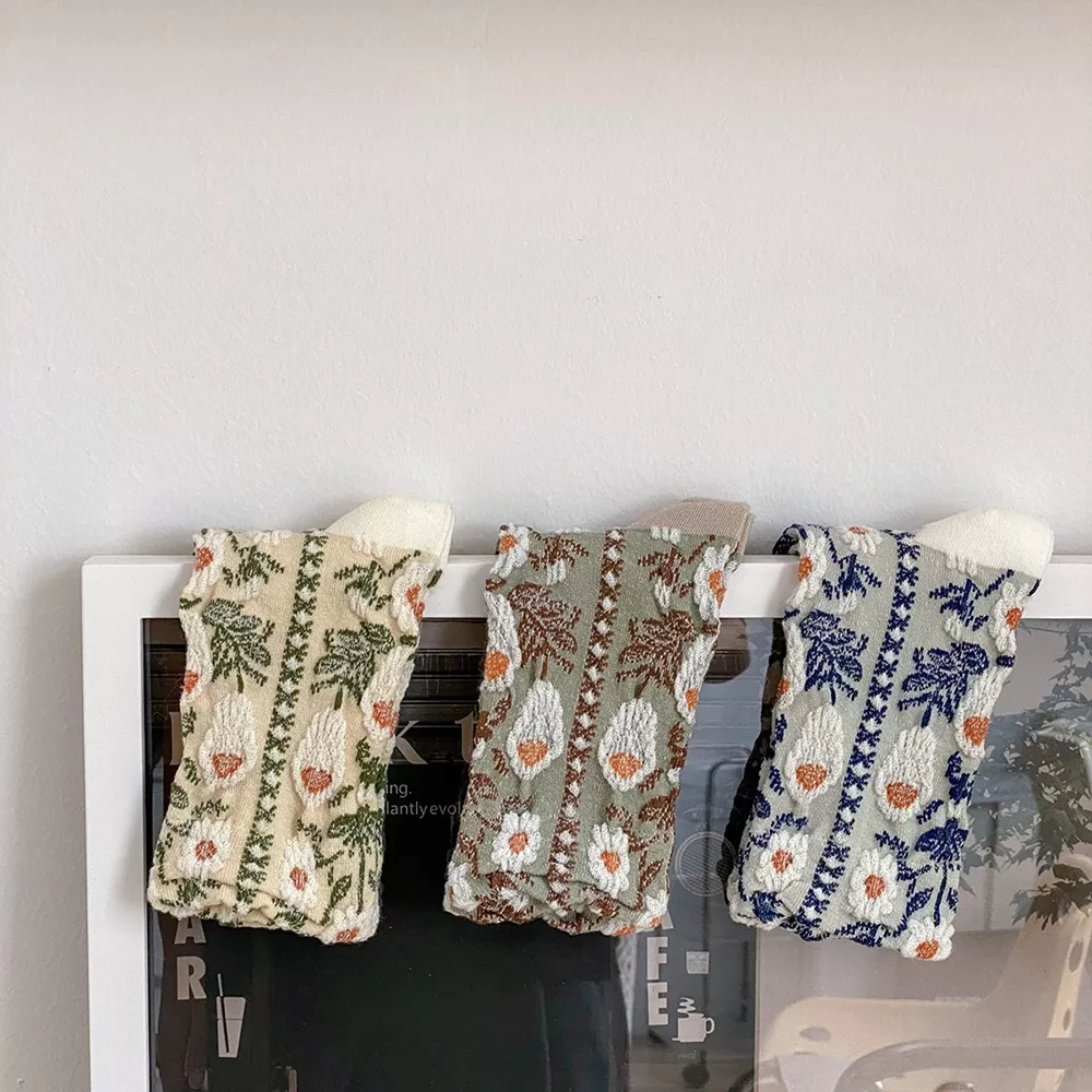 Vintage Jacquard Crew Socks, image 7