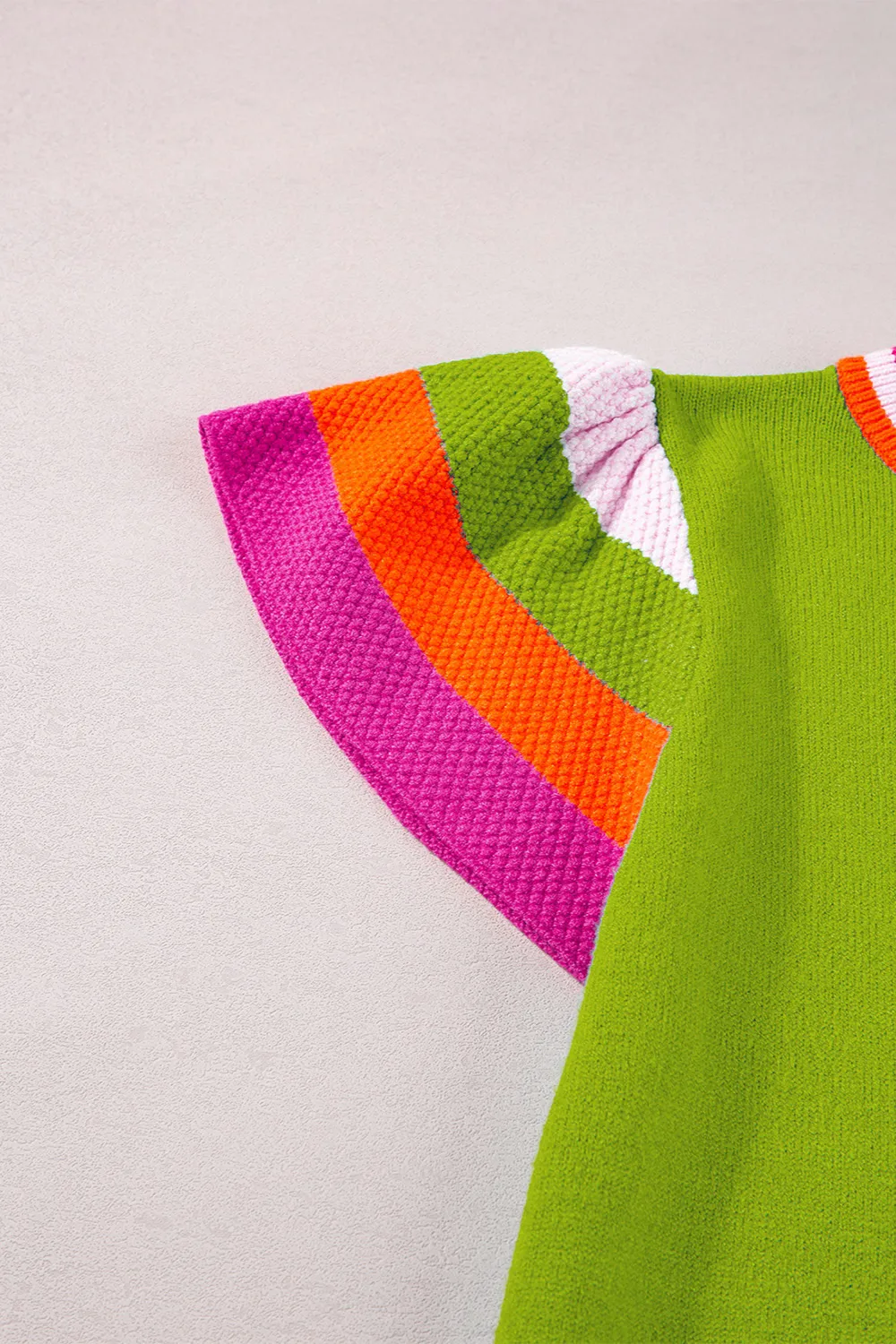 Color Block Round Neck Knit Top, image 12